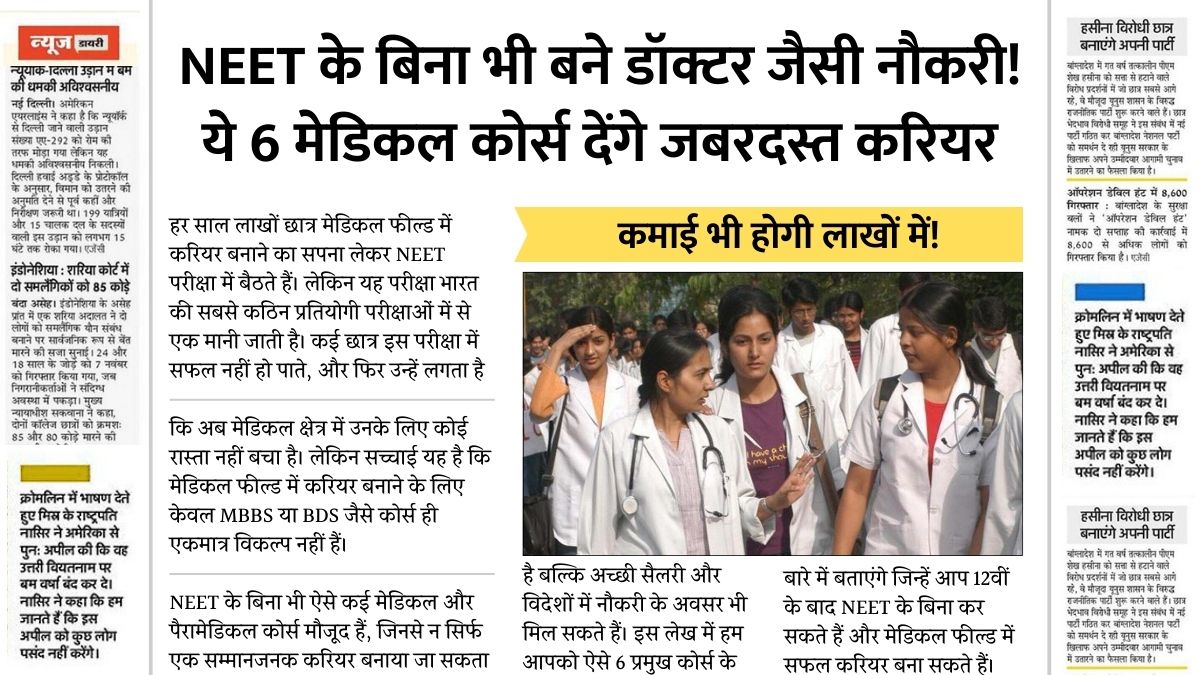 Medical Courses Without NEET